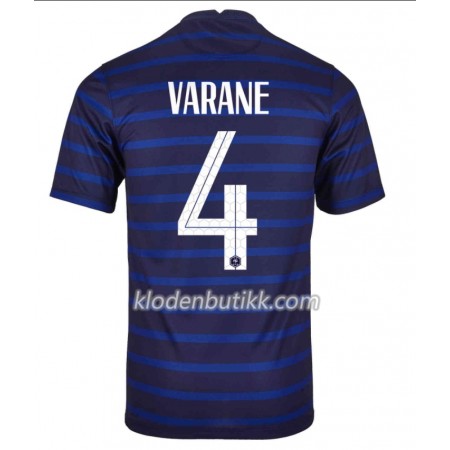 Frankrike Raphael Varane 4 Hjemme Fotballdrakt Euro 2020 Kortermet